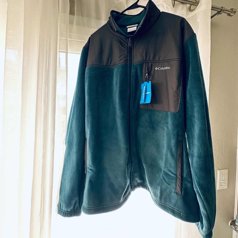 Columbia Teal Men's Kenton Park Full-Zip Fleece Jacket
